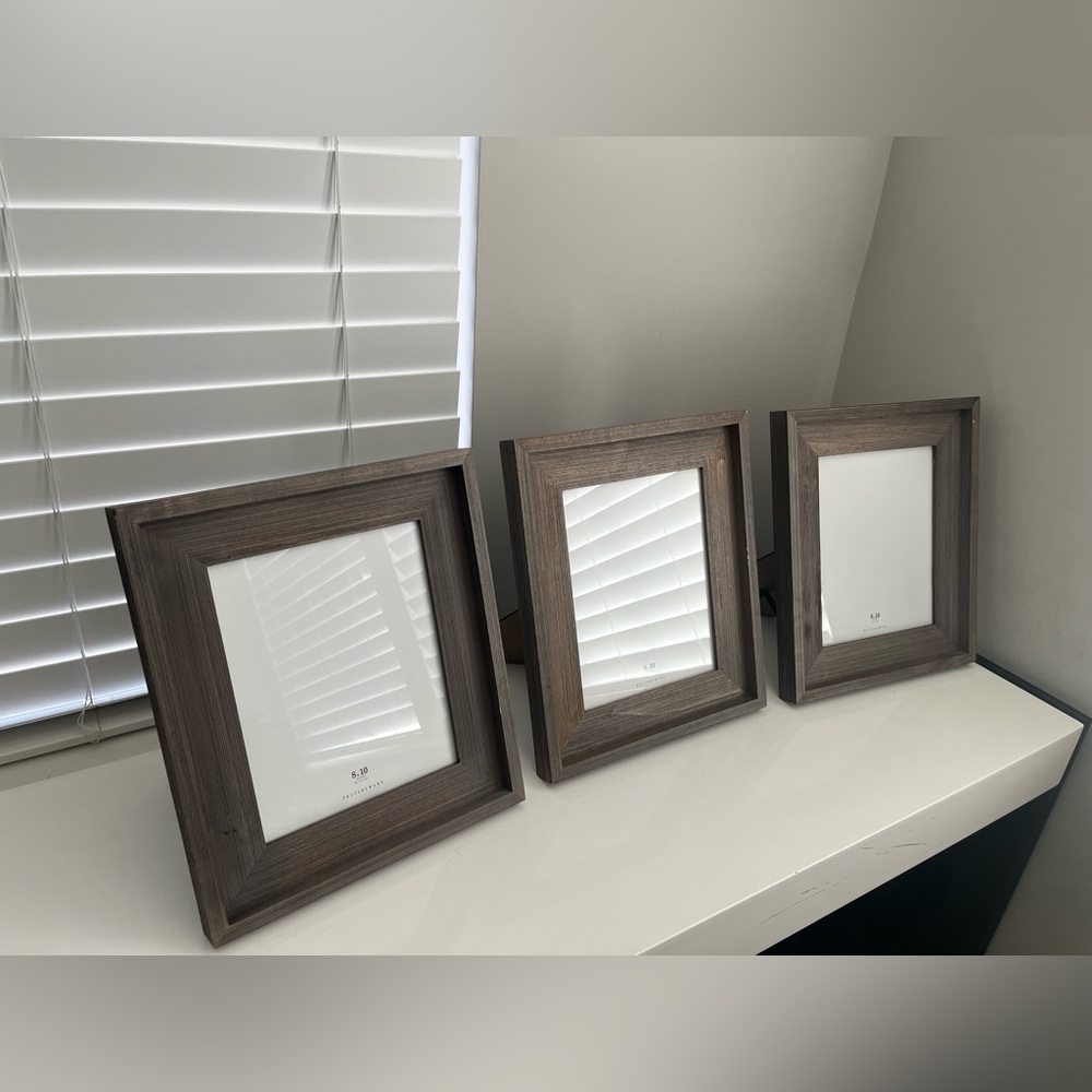 Pottery Barn 3 Wooden Picture Frames